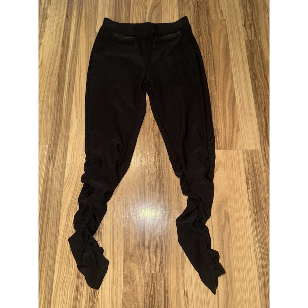 MAZE Collection Women's Sz Small Black Leggings‎ Pants Ruching